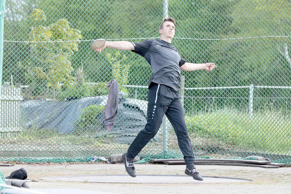 Im Diskuswerfen erreichte William Wolzenburg die deutsche Jahresbestweite von 53,40 Metern. Foto: Privat