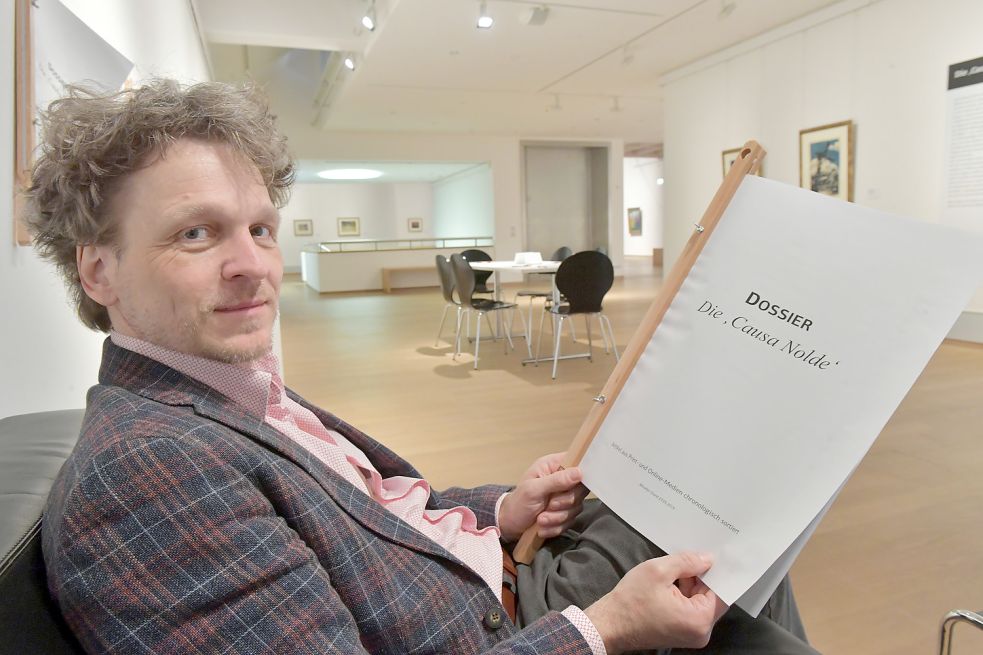 Intellektueller Diskurs: 2019 setzte sich Stefan Borchardt bewusst und gezielt in der Kunsthalle mit der Nazi-Vergangenheit von Emil Nolde auseinander. Foto: Ortgies