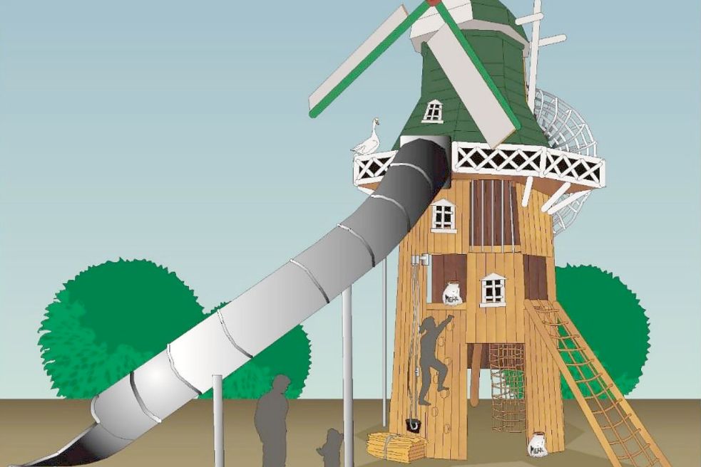 So soll die Klettermühle in ein paar Wochen aussehen. Grafik: Archiv