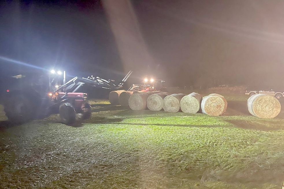 Tag und Nacht waren die Landwirte im Einsatz, um zu helfen. Foto: privat