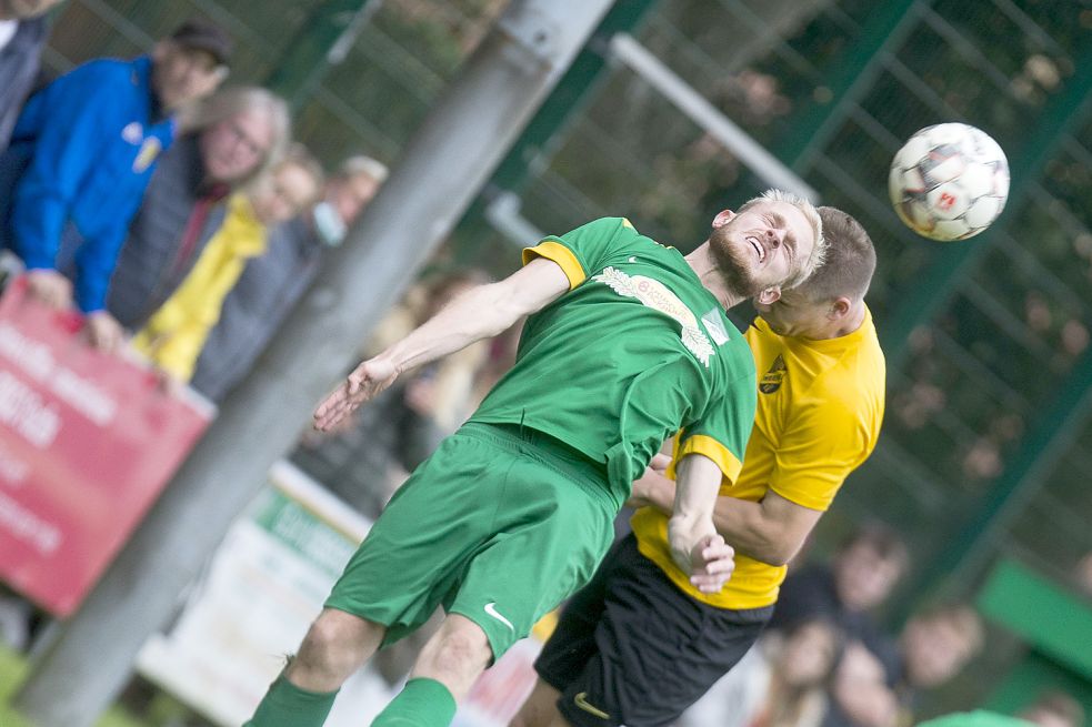 Bent Bogena (vorne) war wieder einer der prägenden Figuren im SVW-Spiel und traf doppelt. Foto: Doden
