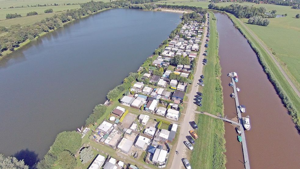 Die größte Freizeitanlage in Jümme ist der Badesee mit Campingplatz in Stickhausen. Foto: Archiv