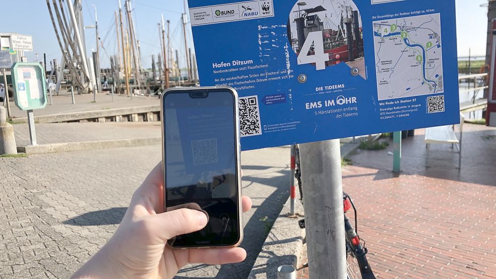 Im Hafen von Ditzum ist der Netzempfang gut, aber das ist nicht in allen Orten der Gemeinde der Fall. Foto: Kraft