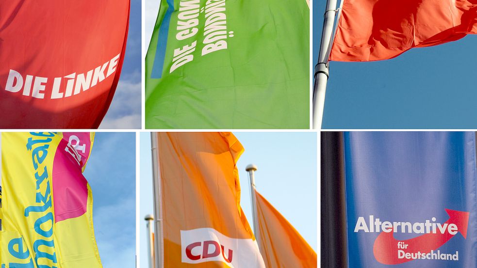Flagge zeigen in Ostfriesland nicht einmal die Hälfte der Parteiverbände, wenn es darum geht, ihre Wahlkampf-Finanzierung transparent zu machen. Foto: Stratenschulte/dpa