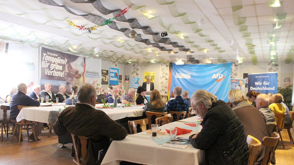 Zu der AfD-Veranstaltung in Plaggenburg kamen rund 30 Interessierte. Foto: Oltmanns