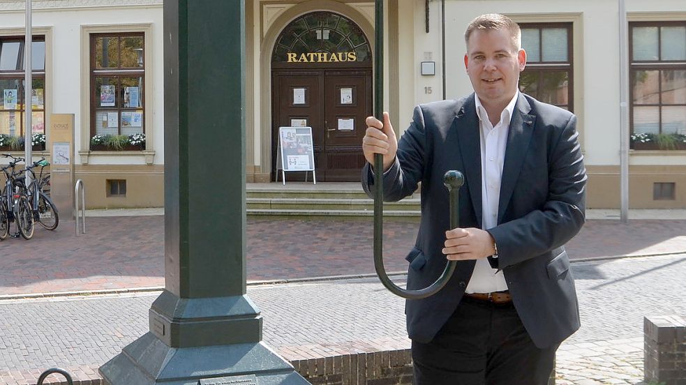 Florian Eiben möchte Nordens neuer Bürgermeister werden. Fotos: Hillebrand