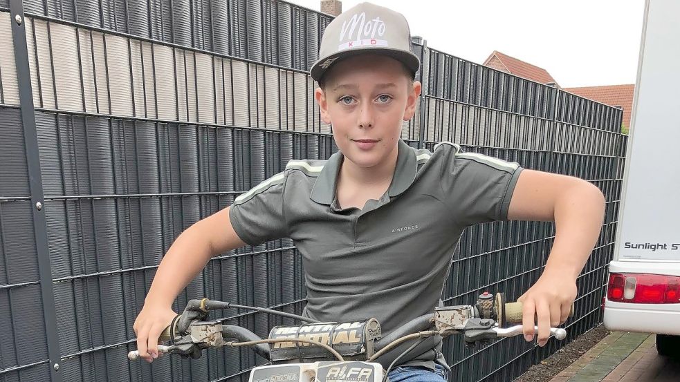 Bennet Bogena fährt seit fünf Jahren Motocross. Foto: Stritzke