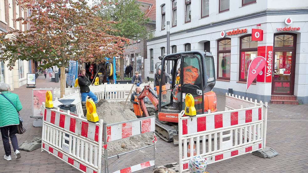 In der Mühlenstraße wurden kleinere Schäden an der Gasleitung behoben. Foto: Wolters