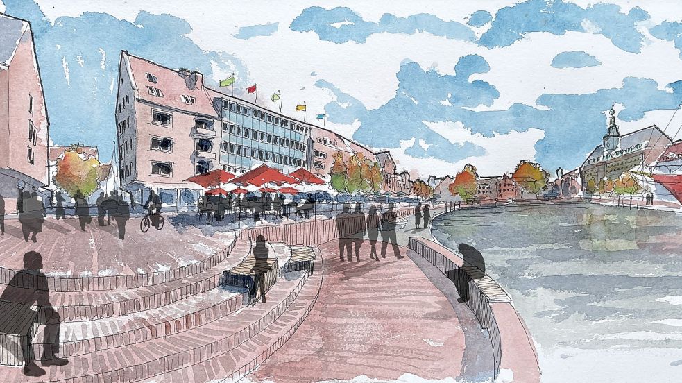 Vision für eine Flaniermeile am Delft: Dieses Projekt liegt Oberbürgermeister Tim Kruithoff schon seit langem am Herzen.