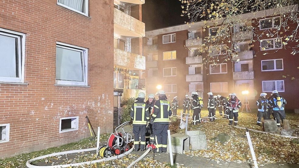 Die Feuerwehr ist in der Nacht zu Sonnabend zu einem Brand in Norden ausgerückt. Foto: Feuerwehr