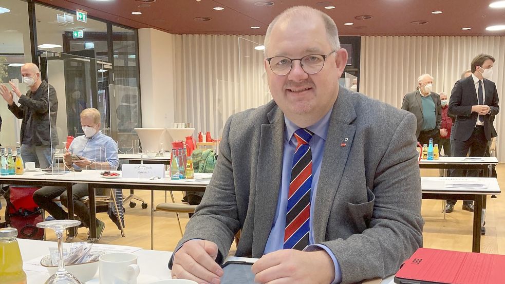 Markus Stanggassinger während der konstituierenden Kreistagssitzung in Leer. Foto: privat