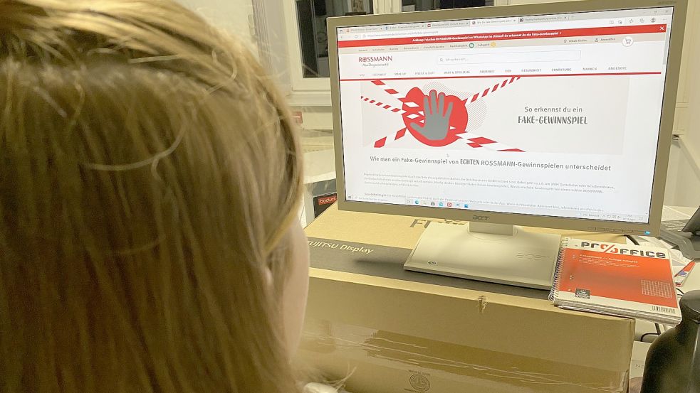 Rossmann warnt auf seiner Internetseite vor der Betrugsmasche. Foto: Boschbach