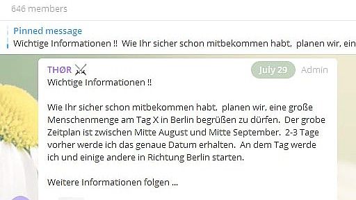 Der Nutzer Thor sprach in verschiedenen Beiträgen immer wieder vom "Tag X".