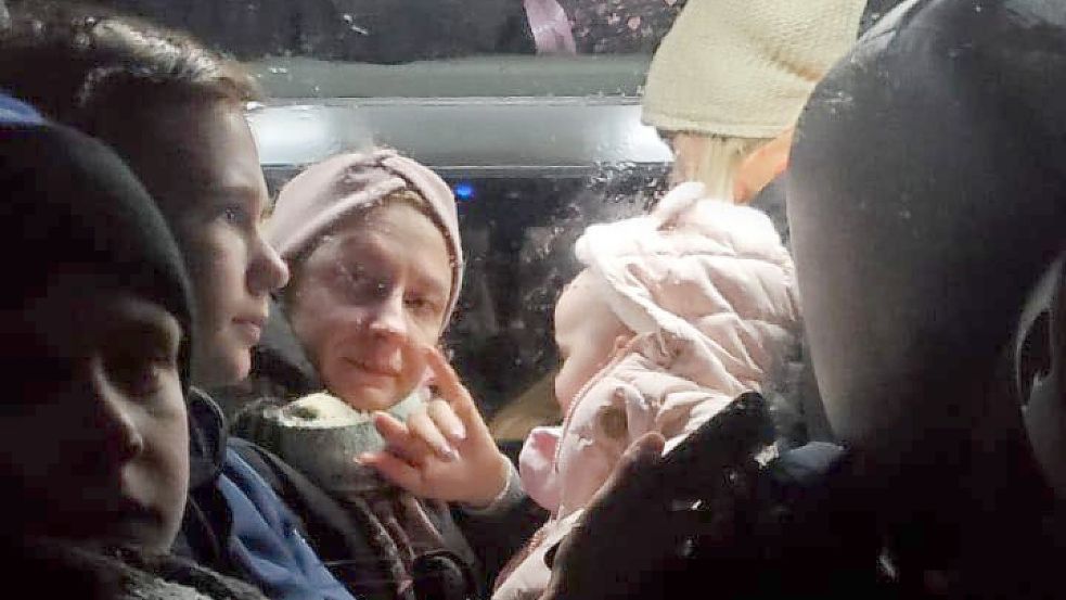 Dieses vorerst letzte Bild machte Oleksandra Levyks Mann vom Busfenster aus. Foto: privat