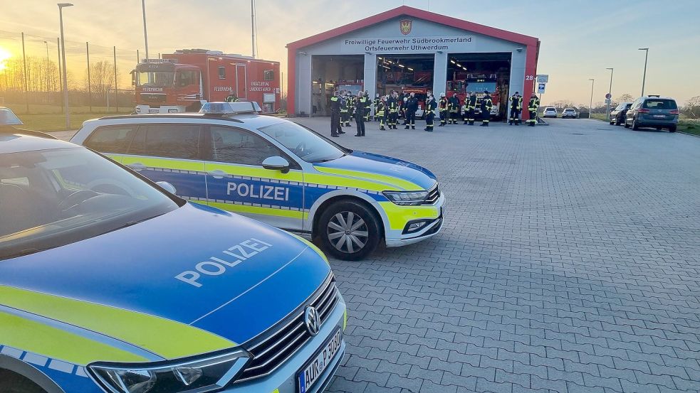 Die Feuerwehr in Uthwerdum rückte am Abend des Palmsonntags aus. Foto: Dirksen/Kreisfeuerwehrverband