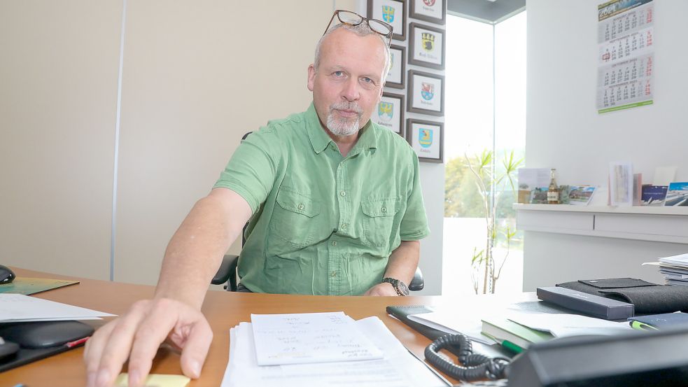 Uwe Redenius ist der parteilose Bürgermeister der Gemeinde Hinte. Foto: Hock/Archiv