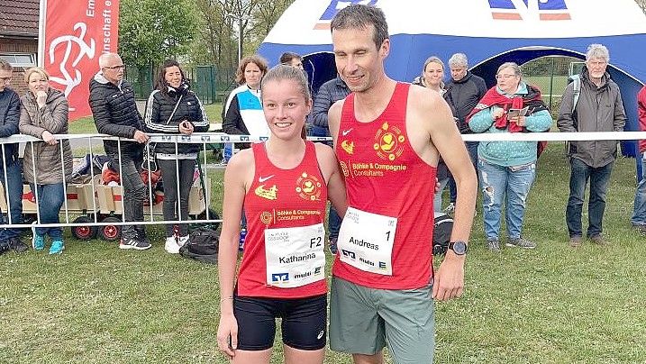 Katharina Saathoff und Andreas Kuhlen wurden ihrer Favoritenrolle gerecht. Foto: Lindenbeck