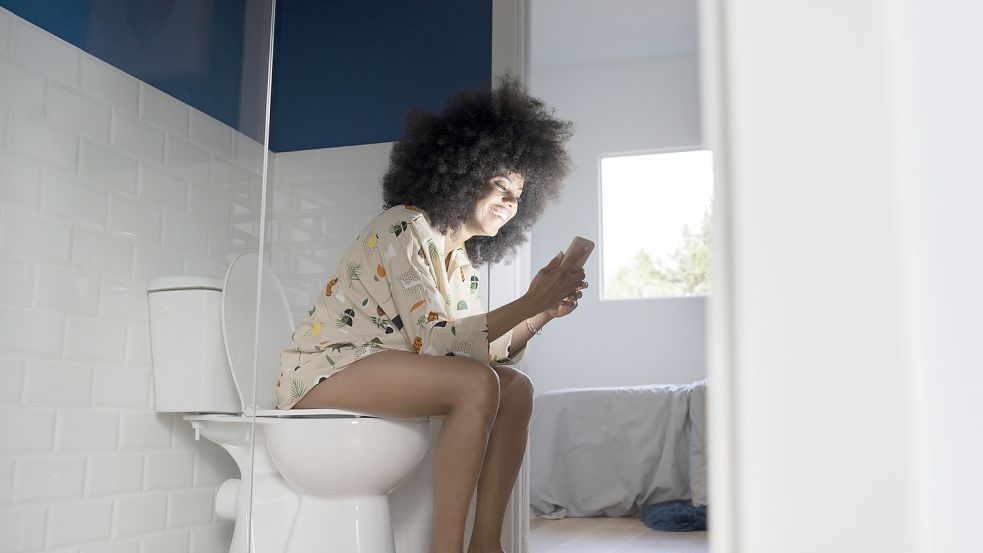 Gilt das bei der Zeitverwendungserhebung nun als Badezimmer- oder als Handy-Zeit? Foto: Imago Images/Westend61