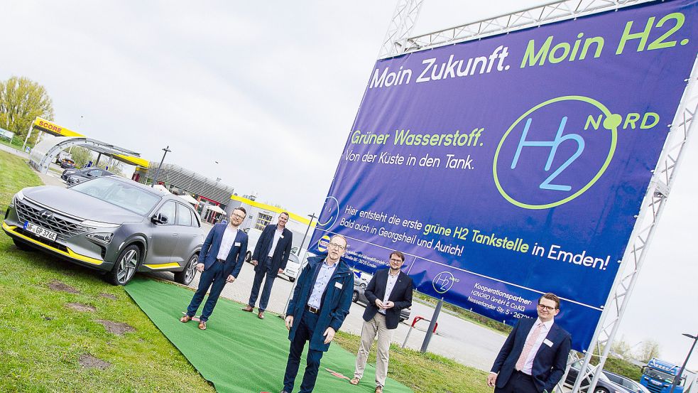 In Emden stellte die H2Nord im Mai 2021 sich und ihre Pläne erstmals öffentlich vor. Foto: J. Doden/Archiv