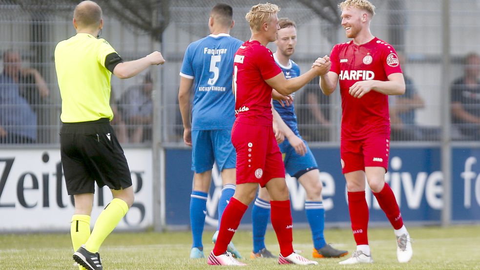 Fünf Treffer durfte Rot-Weiss Essen bejubeln. Foto: Doden