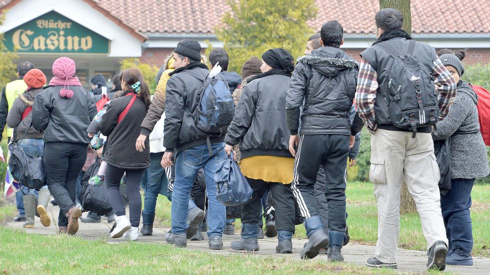 Ende 2015 kamen syrische Kriegsflüchtlinge in der Auricher Kaserne an. Foto: Archiv/Ortgies