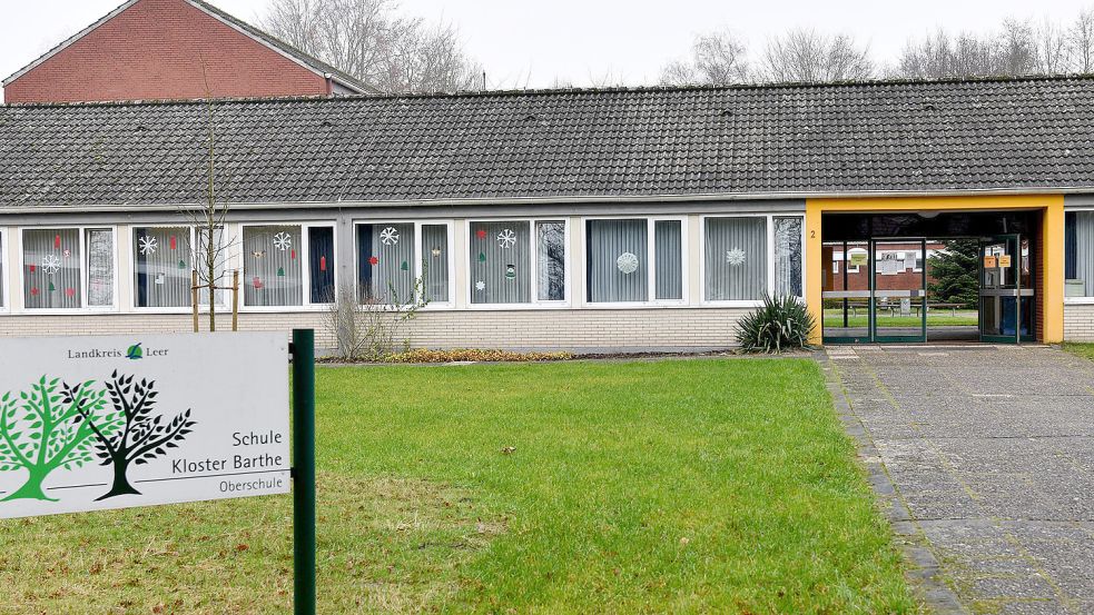 Das Schulgebäude wird noch bis zum nächsten Jahr für den Unterricht der Oberschule Kloster Barthe genutzt. Foto: Stromann/Archiv
