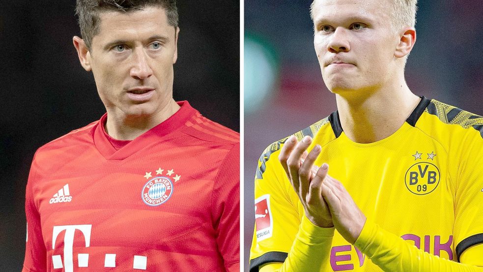 In der kommenden Saison werden mit Robert Lewandowski und Erling Haaland zwei Hochkaräter die Bundesliga verlassen. Abgänge von Top-Stars sorgten in der Vergangenheit indes für ganz unterschiedliche Auswirkungen bei den betroffenen Vereinen. Foto: Soeren Stache/Guido Kirchner