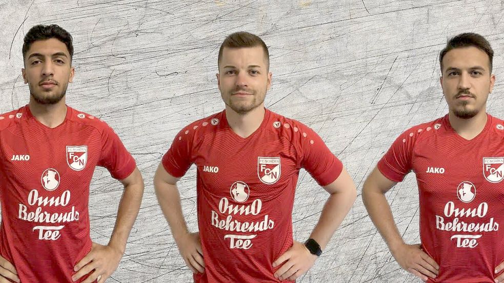 Azad Topcu, Hilko Ahrends und Özcan Akbas verstärken ab sofort den FC Norden. Foto: Janssen