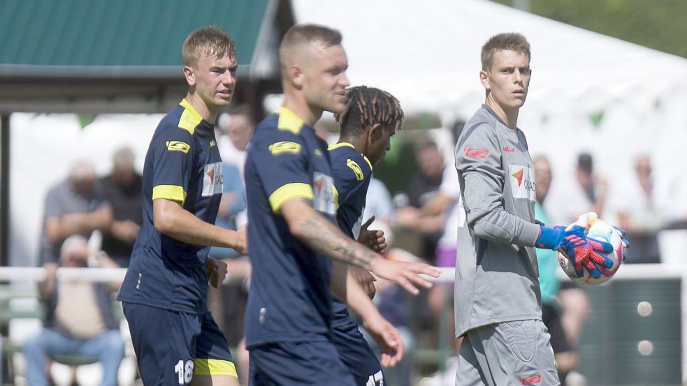 Germania Leer hat nach vier Spielen vier Punkte auf dem Konto, tritt am Mittwoch schon wieder zum Nachholspiel in Wallinghausen an. Foto: Doden/Emden