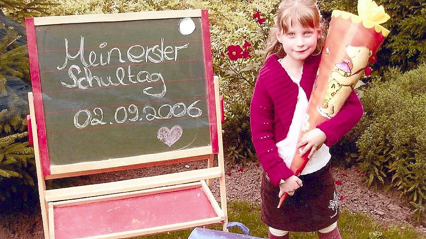 Anna-Lea Oltmanns bei der Einschulung. Foto: Privat