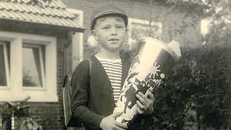 Arno Ulrichs bei der Einschulung. Foto: Privat