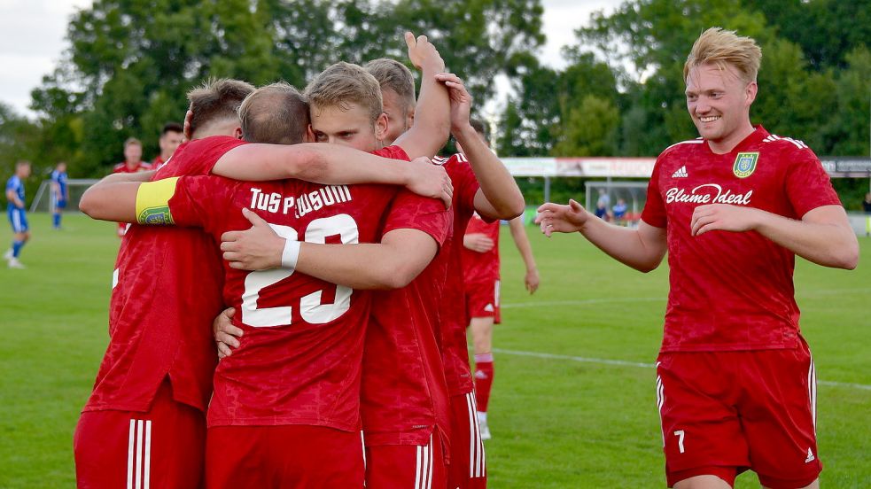 Das 2:0 von Andreas Olk (Nummer 23) war die Vorentscheidung in dieser Begegnung. Foto: Wagenaar