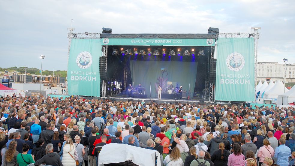 Ein Höhepunkt der Sommersaison und Publikumsmagnet im Juli waren die Borkumer Beach Days. Foto: Ferber