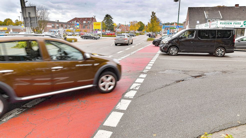 Die Kreuzung ist stark befahren und für Radfahrer bisweilen gefährlich. Foto: Archiv/Ortgies
