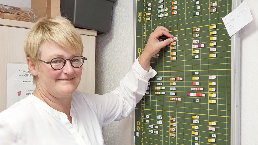 Für Grundschulleiterin Britta Worpenberg ist es eine große Herausforderung, dafür zu sorgen, dass der Unterricht mit den vorhandenen Lehrern sichergestellt werden kann. Es wurden daher schon Klassen zusammengelegt. Foto: Gettkowski