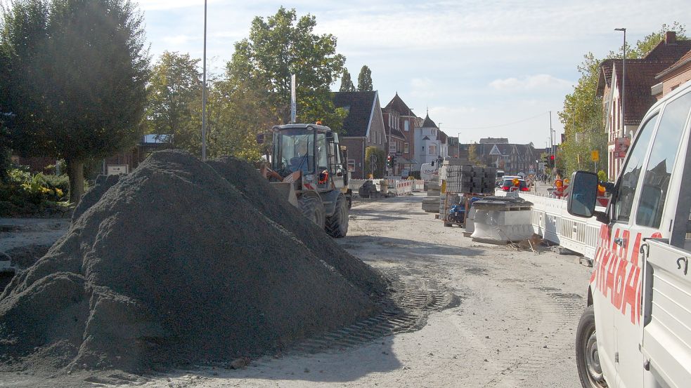 Die Fockenbollwerkstraße ist derzeit eine Großbaustelle. Foto: Luppen