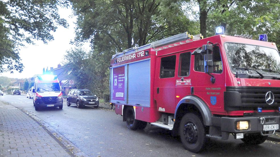 Feuerwehr und Rettungsdienst rückten am Samstag aus. Foto: Wolters