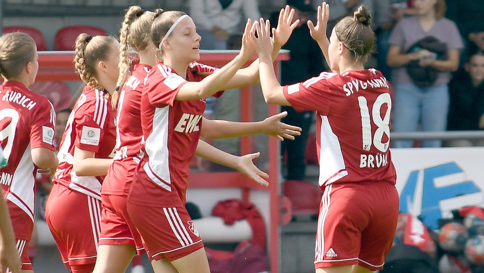 Die Auricherinnen eilen in der Bundesliga von Sieg zu Sieg. Foto: Privat