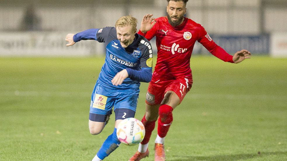 Nick Köster spielt seit dem Sommer für Kickers Emden. Foto: Doden/Emden