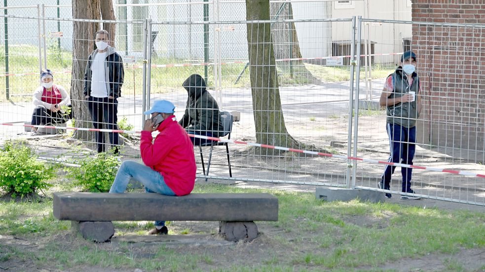 Eine Erstaufnahmeeinrichtung für Flüchtlinge. Foto: DPA