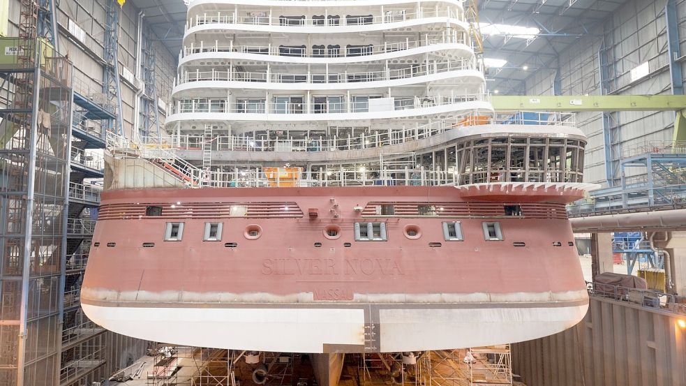 Die „Silver Nova“ wird derzeit auf der Meyer-Werft in Papenburg gebaut. Foto: Meyer-Werft