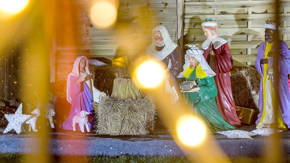 Bei der Familie Würdemann hat sich auch ein Abbild der Heiligen Familie eingefunden. Foto: Ortgies
