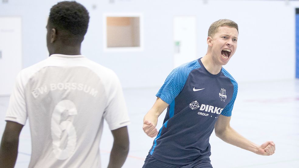 Wolthusen (rechts Final-Doppeltorschütze Tobias Bruns) wusste als klassentiefstes Team durchaus zu überzeugen.