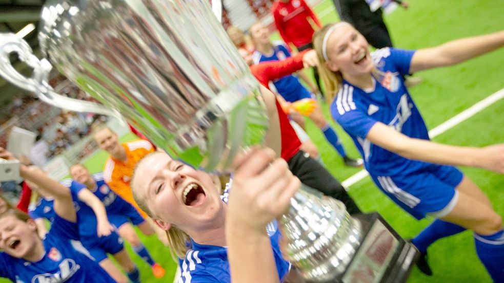 Der SV TiMoNo jubelte bei den Frauen. Foto: Doden/Emden
