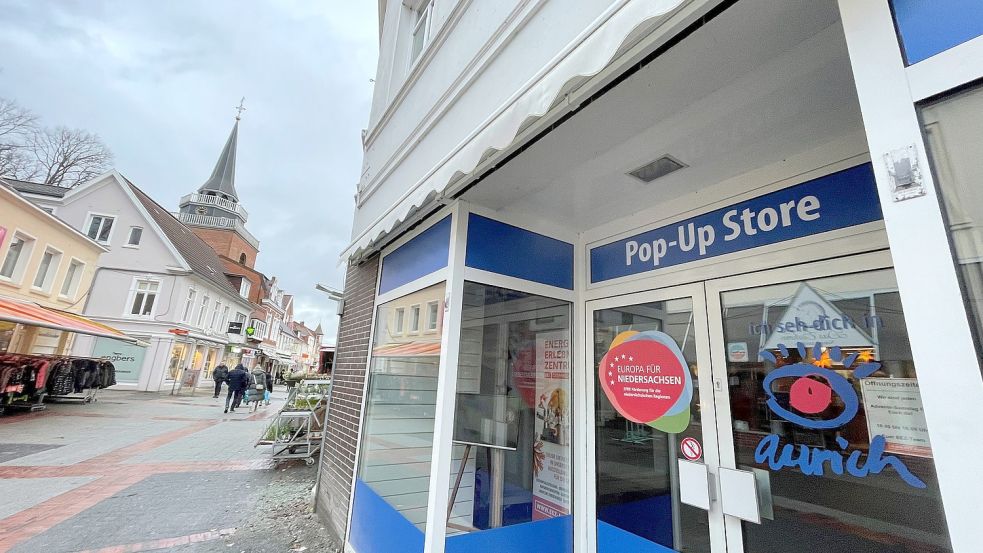 Ob der Pop-up-Store in Aurich noch mal vermietet wird, ist mehr als fraglich. Foto: Boschbach