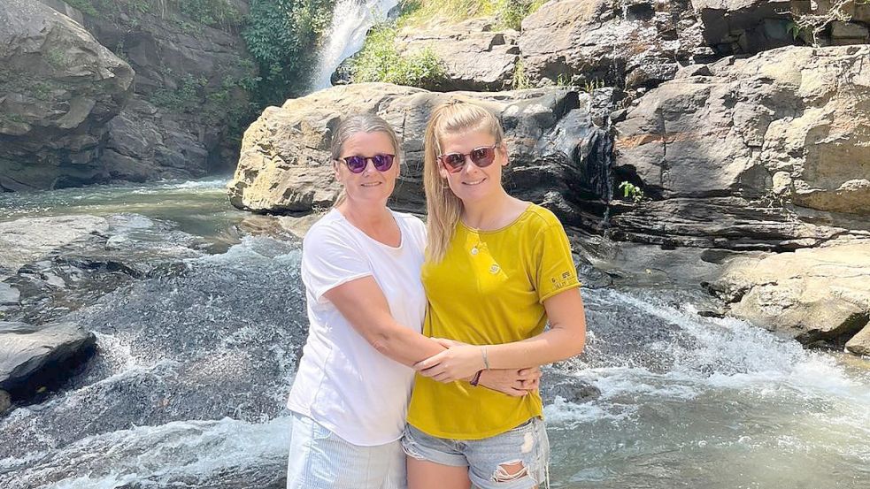 Imke Wübbenhorst und Mutter Kerstin genossen die Natur in Sri Lanka.