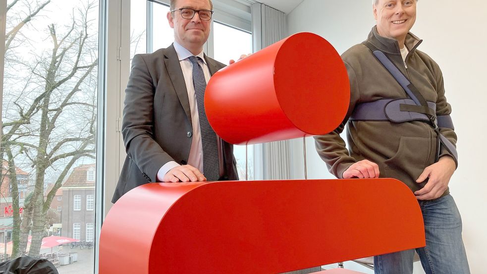Ingo Fortkamp (Stellvertretender Vorstand, links) und Carsten Rinne (Vorstandsvorsitzender) blicken auf ein zufriedenstellendes Jahr zurück. Foto: Kierstein
