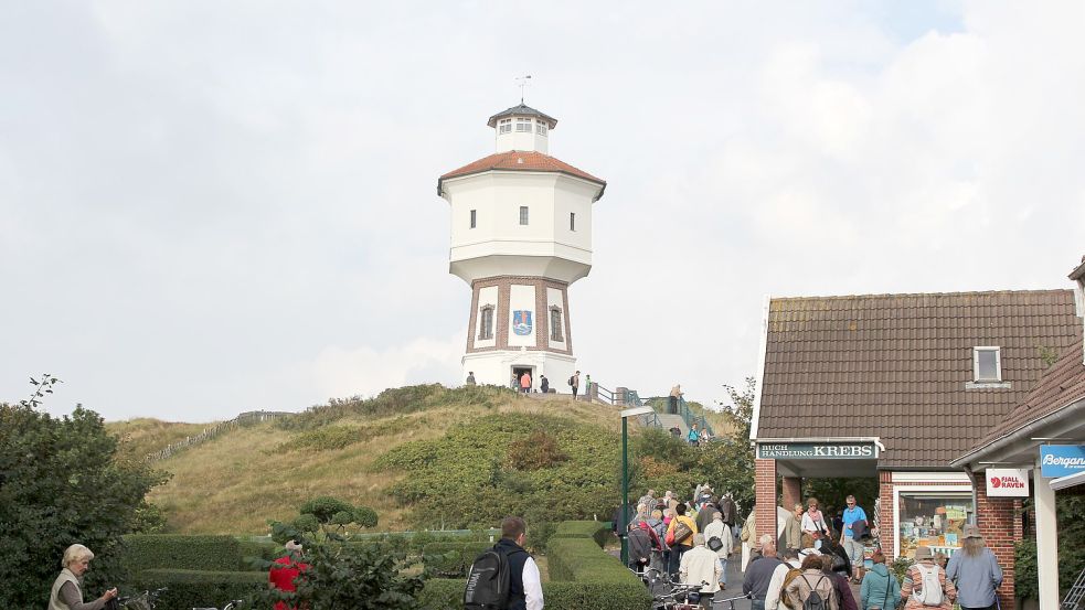 Der Wassersturm auf Langeoog. Foto: Oltmanns