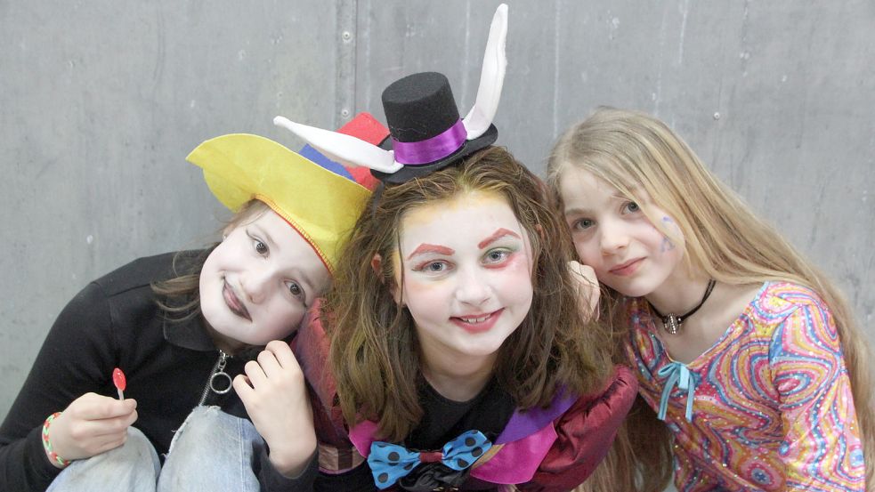 Diese Drei haben Spaß beim Kinderkarneval. Foto: Ferber