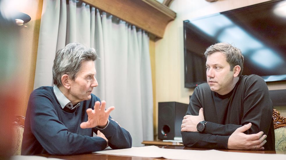 Lars Klingbeil und Rolf Mützenich zu Besuch in Kiew. Foto: dpa/Fionn Große
